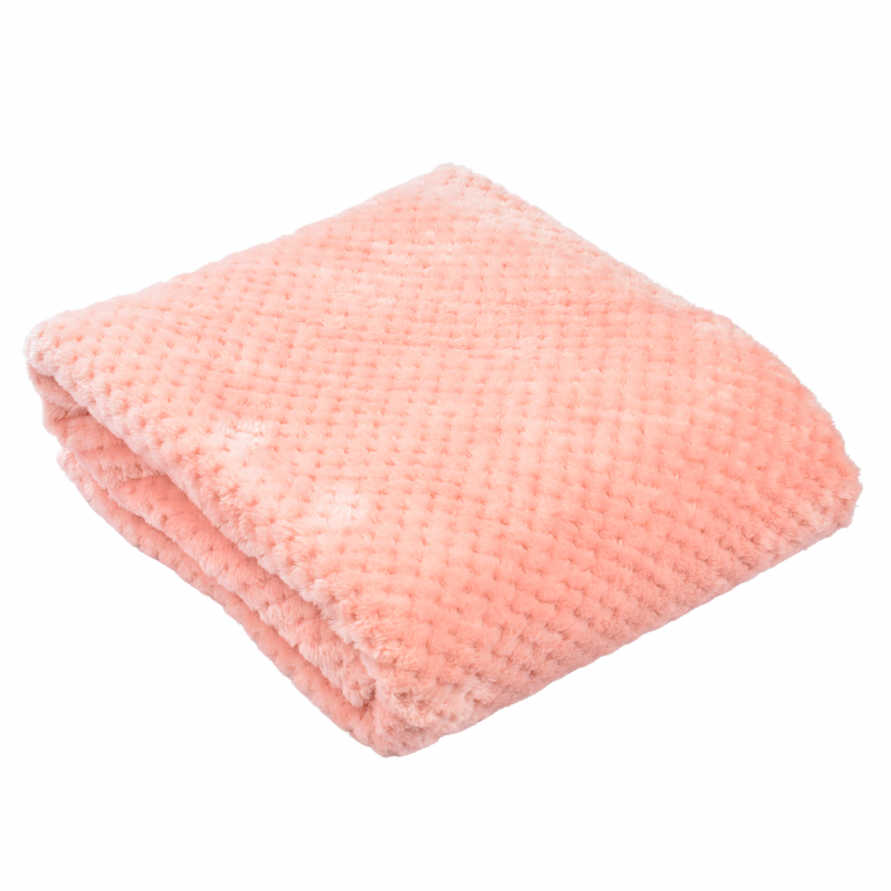 Paturica babyfleece copii roz pudra 90x110 cm - 1