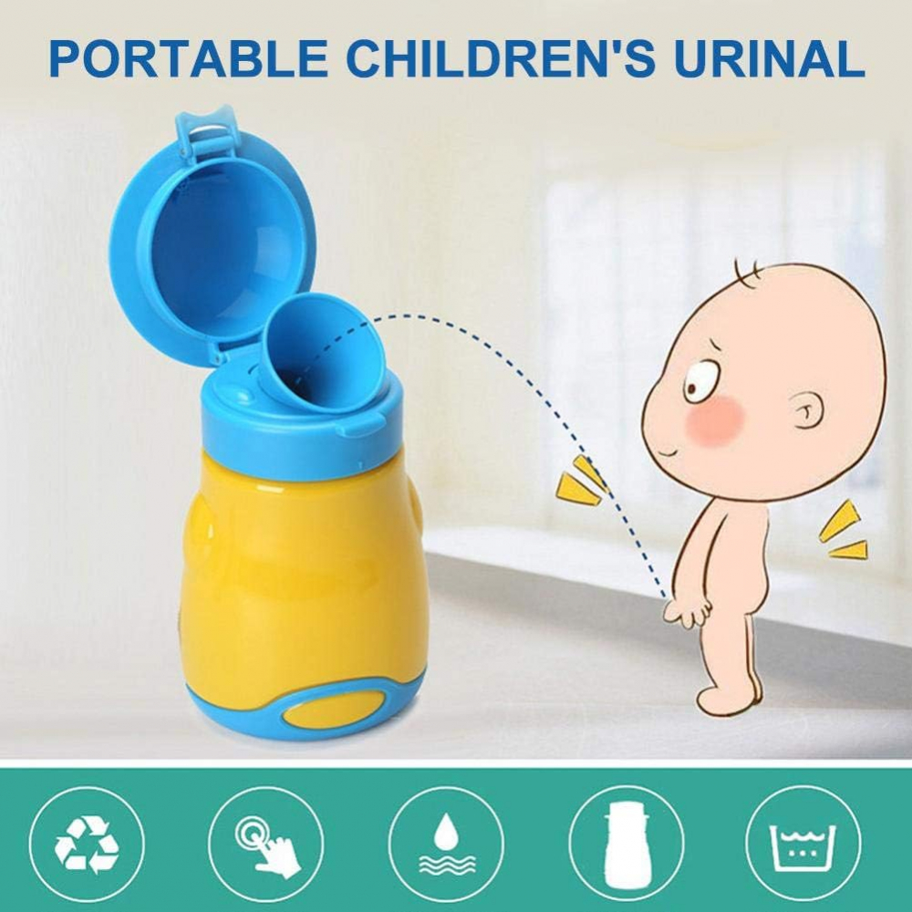 Pisoar portabil pentru baieti Little Mom Yellow 600ml Igiena Si Ingrijire