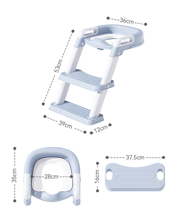 Reductor toaleta pliabil cu scara,inaltime reglabila in 2 pozitii,suprafata antiderapanda si reductor moale Little Mom Kids Steps Green