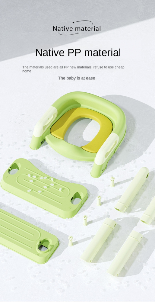 Reductor toaleta pliabil cu scara Little Mom Kids Steps Green - 3 | YEO