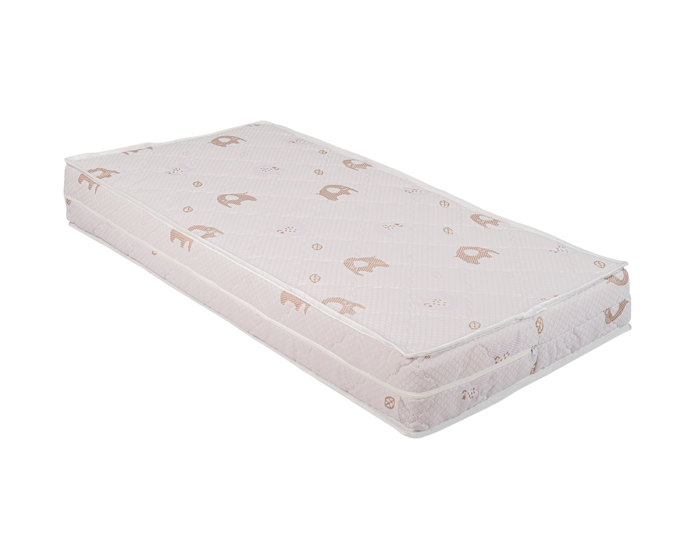 Saltea cu husa detasabila KikkaBoo CocoCraft Premium 120x60x15 cm Elephants Pink