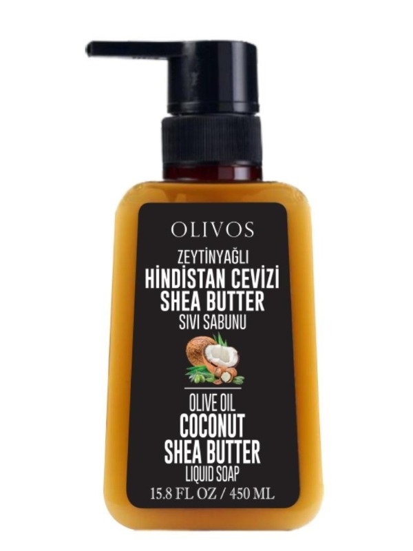 Sapun lichid cu ulei de masline, cocos si unt de shea Olivos 450 ml