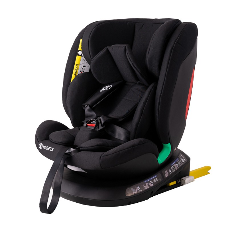 Scaun auto Diamond Deluxe i-Size Buf Boof cu Isofix rotativ 360 grade Top Tether 40-150 cm BlackJean