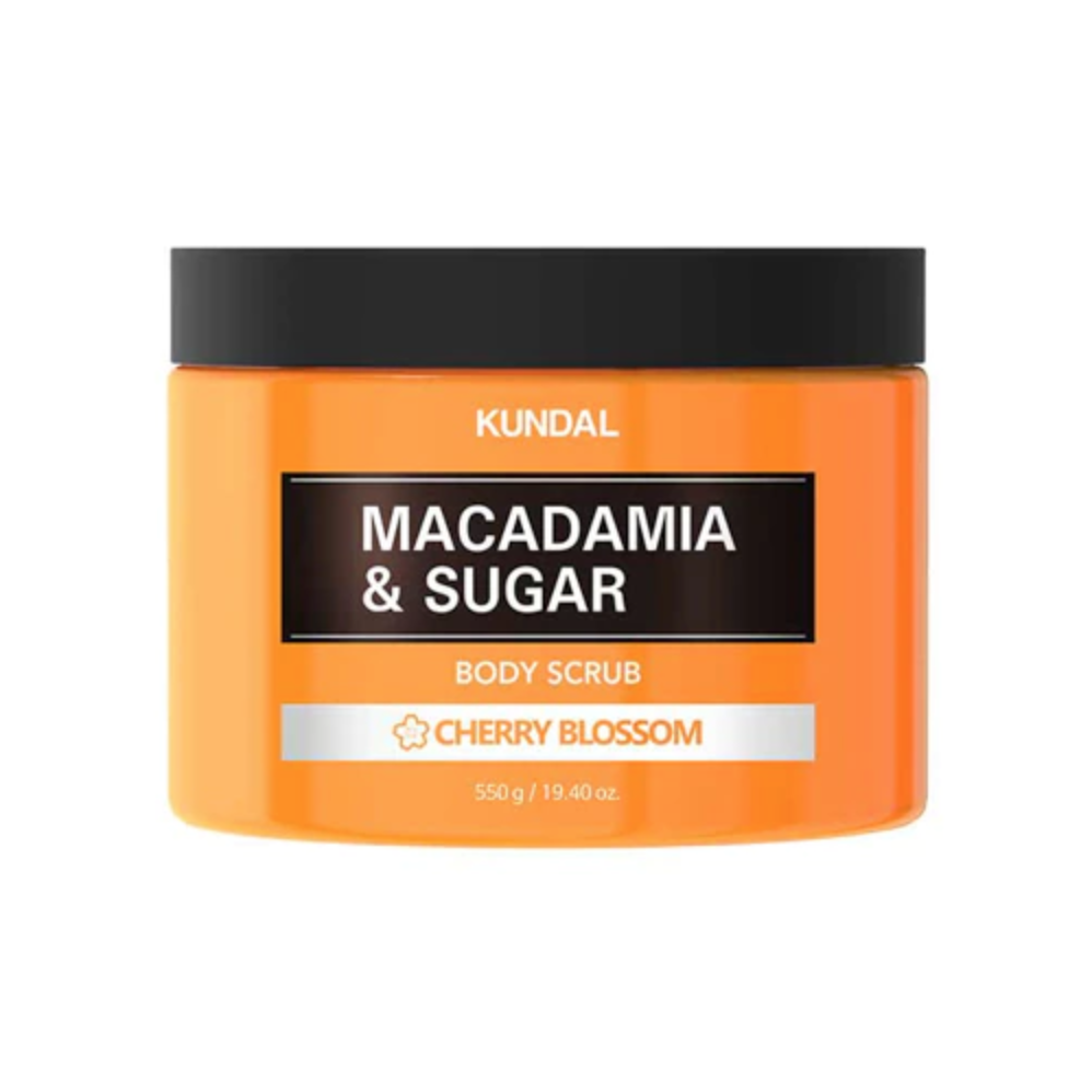 Scrub Kundal natural hidratant cu macadamia si zahar Cherry Blossom 550 ml