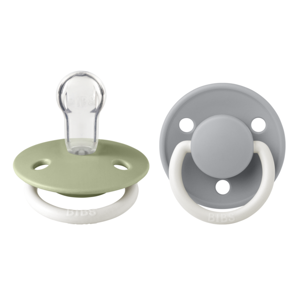 Set 2 suzete Bibs fosforescente de lux Glow Silicon tetina rotunda marime universala SageCloud - 1 | YEO