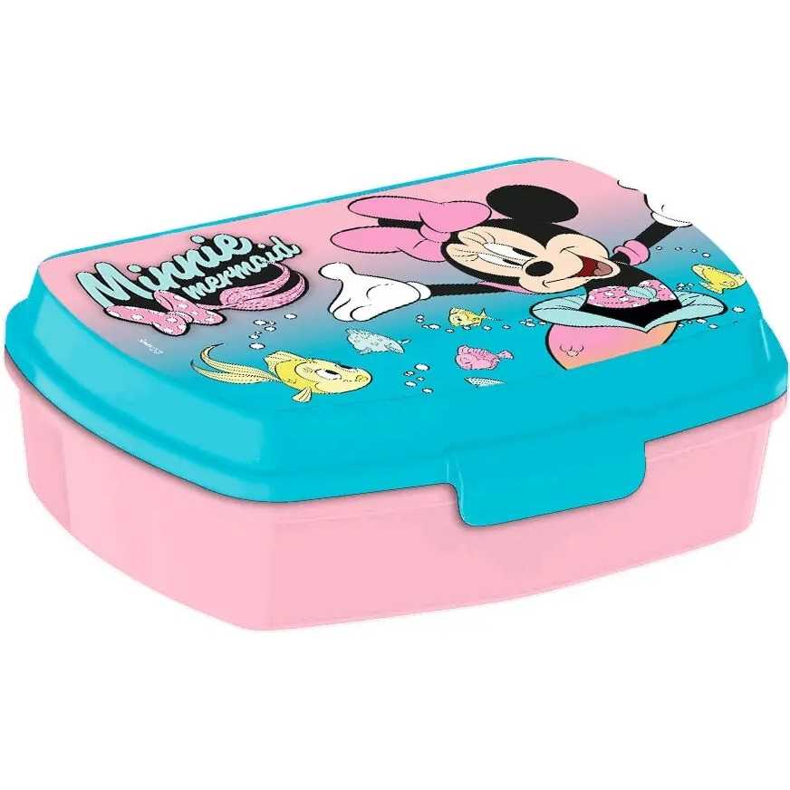 Set cutie sandwich si recipient lichide aluminiu 500ml SunCity Minnie Mermaid EWA30011MN - 1 | YEO