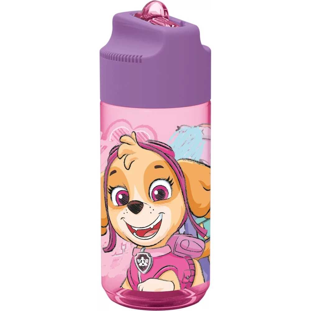 Sticla apa plastic cu pai SunCity  Paw Patrol Skye Hydro 430ml STF74536