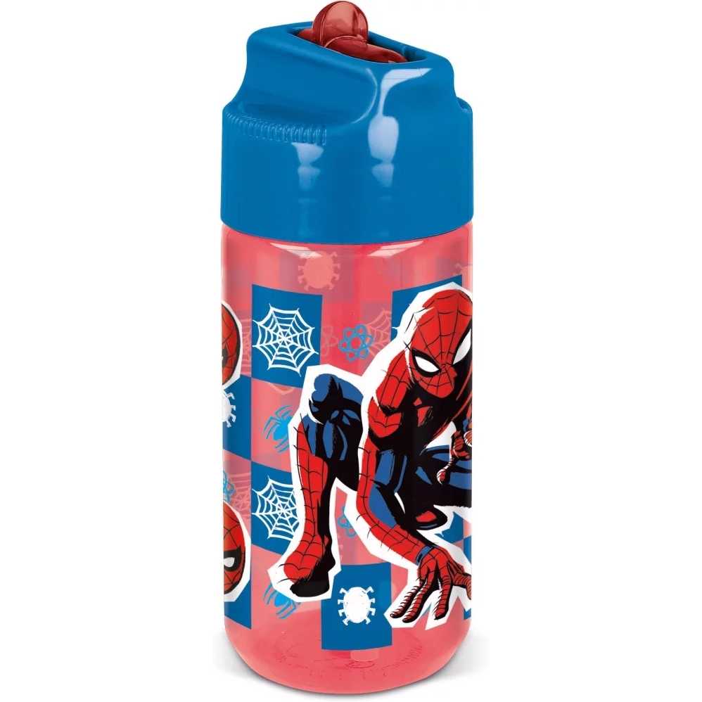 Sticla apa plastic cu pai SunCity Spiderman Arachnid Hydro 430ml STF74736