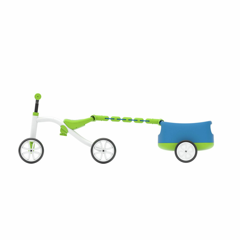 Tricicleta usoara Chillafish RideOn Quadie cu remorca Lime La Plimbare 2023-09-25