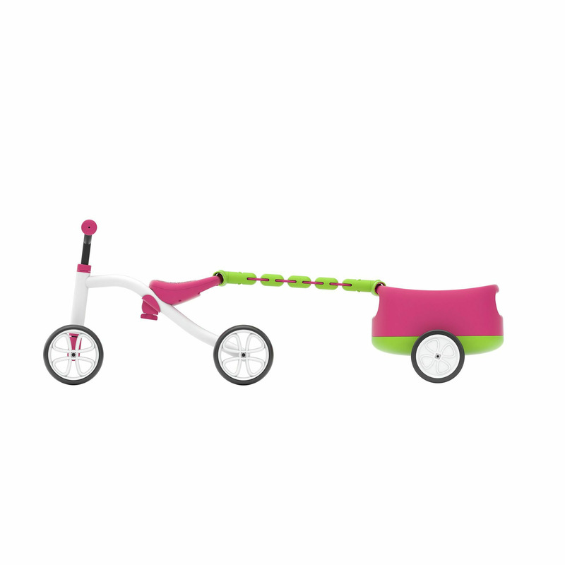 Tricicleta usoara Chillafish RideOn Quadie cu remorca Pink La Plimbare 2023-09-25