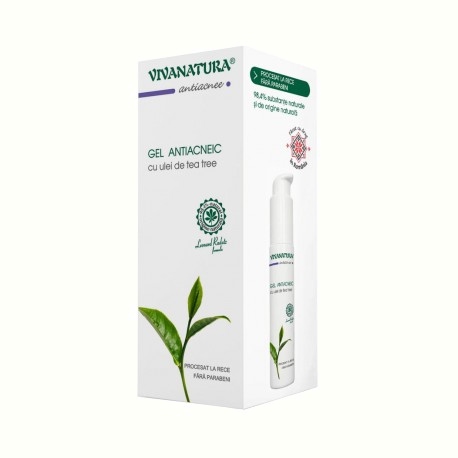 Gel antiacneic Vivanatura cu ulei de Tea Tree 50 ml