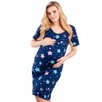 Camasa de alaptat din bumbac cu nasturi masura XL Sleeping Stars II