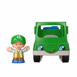 Vehicul camion reciclare Fisher Price Little People 10 cm