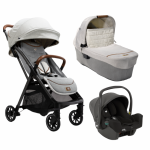 Carucior pentru copii ultracompact Joie 3 in 1 Parcel Oyster / i-Snug Shale