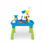 Masa de joaca pentru copii Petite&Mars Tim pentru apa si nisip 46 x 69 x 39 cm albastru/verde