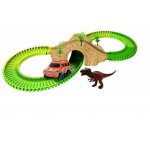 Pista Jurassic RS Toys cu 4 dinozauri si masina