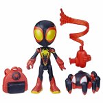 Set figurina Miles Morales Spider Man 10 cm si accesorii Spidey Prietenii extraordinari