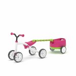 Tricicleta usoara Chillafish RideOn Quadie cu remorca Pink