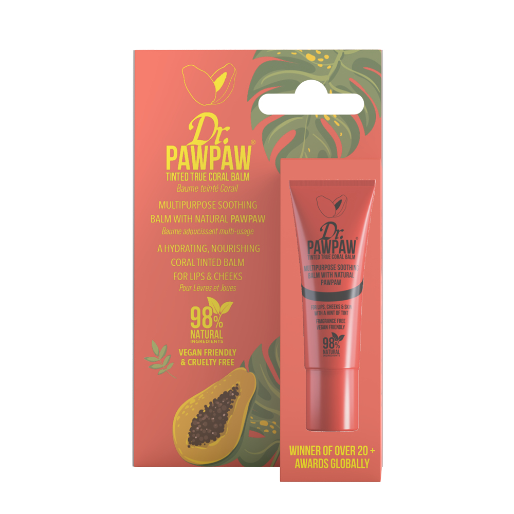 Balsam multifunctional vegan nuanta True Coral  Dr.PawPaw 10 ml