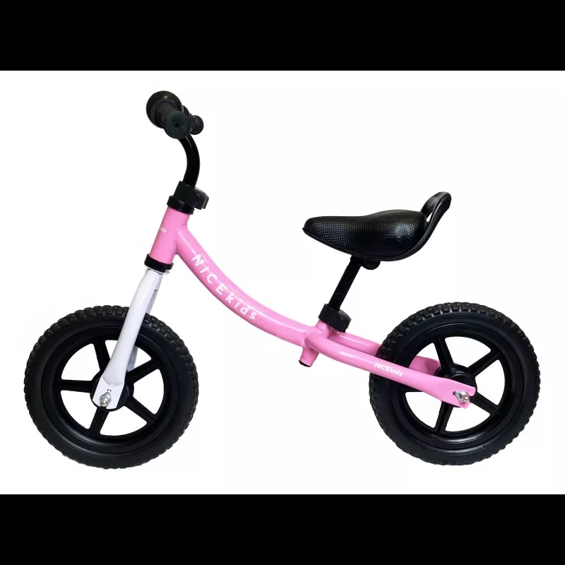 Bicicleta fara pedale 12 inch Nice Kids White Pink - 1 | YEO