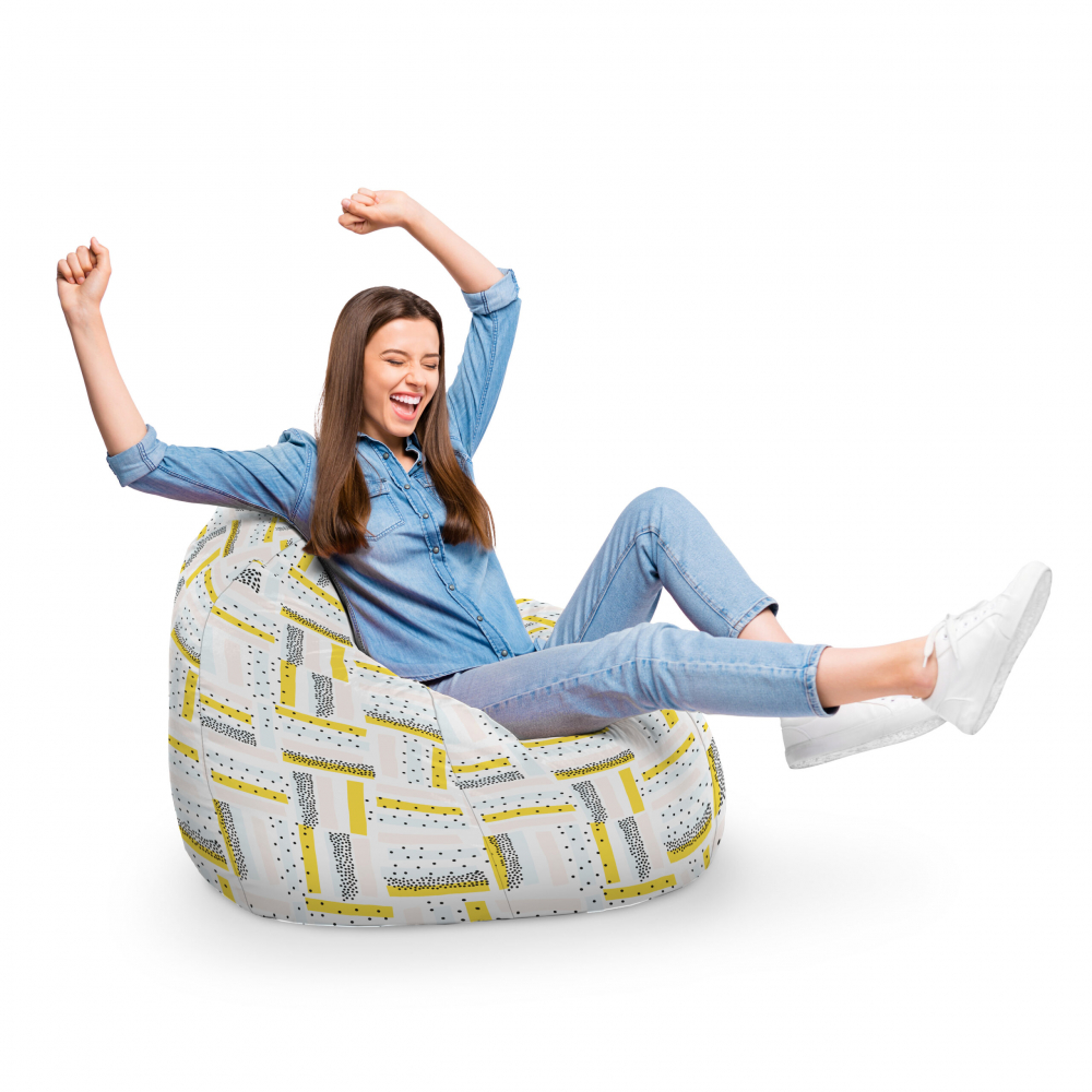 Fotoliu Puf Bean Bag tip Para XL Buline Negre