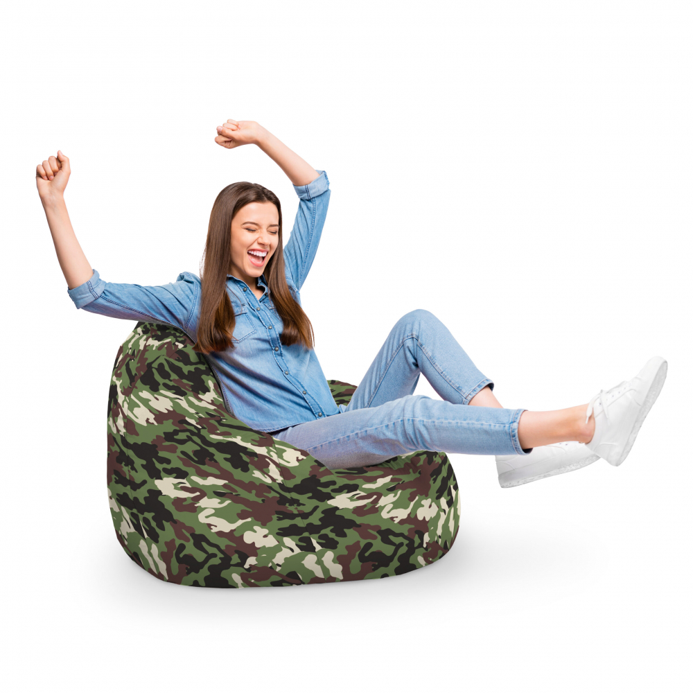 Fotoliu Puf Bean Bag tip Para XL Camuflaj Armata