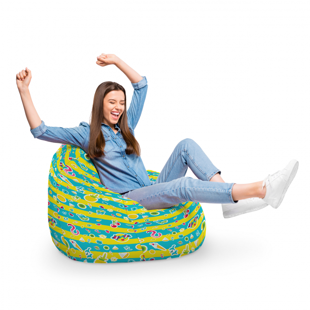 Fotoliu Puf Bean Bag tip Para XL Candies Fundal in Dungi