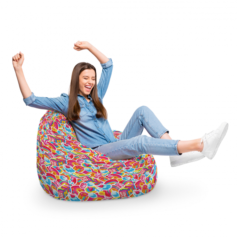 Fotoliu Puf Bean Bag tip Para XL Candy Rainbows