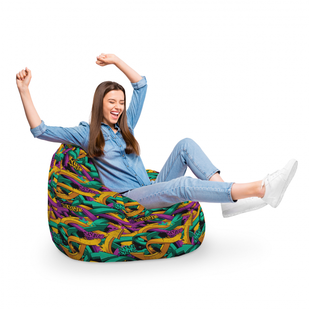 Fotoliu Puf Bean Bag tip Para XL Graffiti Sageti