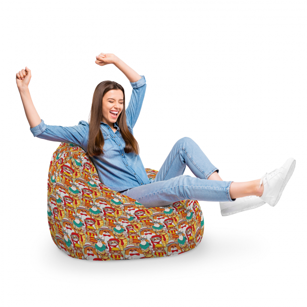 Fotoliu Puf Bean Bag tip Para XL Pisici Hipster