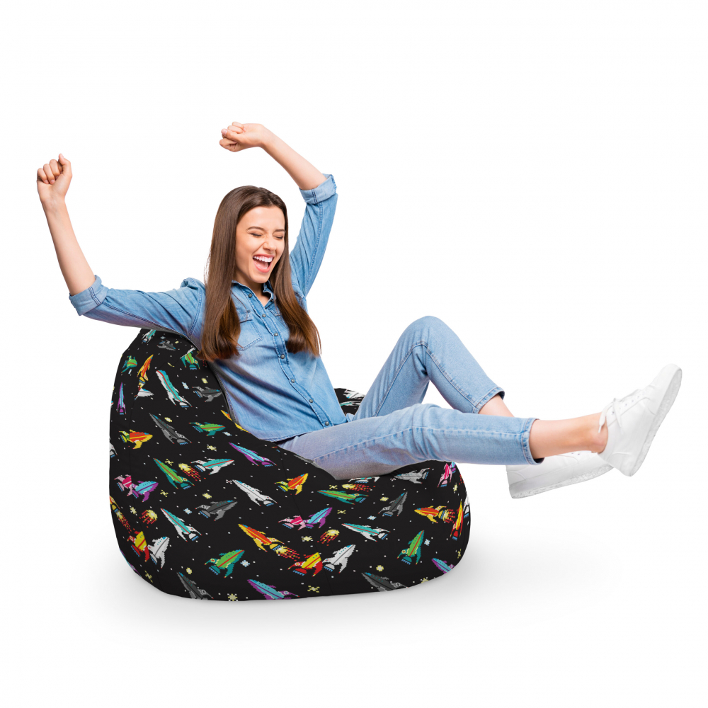 Fotoliu Puf Bean Bag tip Para XL Retro Space Ships