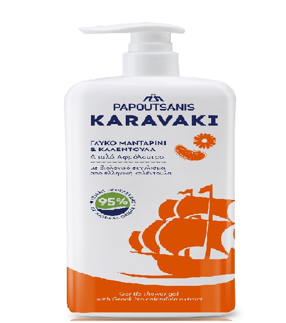 Gel de dus Karavaki mandarine si galbenele 750ml