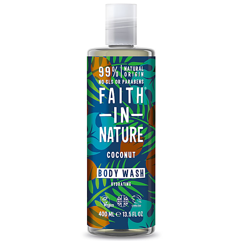 Gel de dus natural hidratant cu cocos Faith in Nature 400 ml