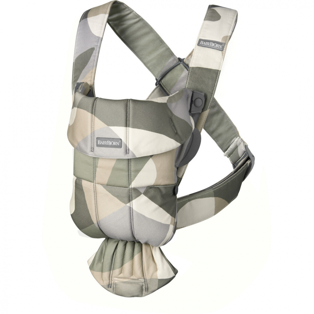 Marsupiu anatomic BabyBjorn cu multiple pozitii de purtare Mini bumbac KhakiGreen - 1 | YEO