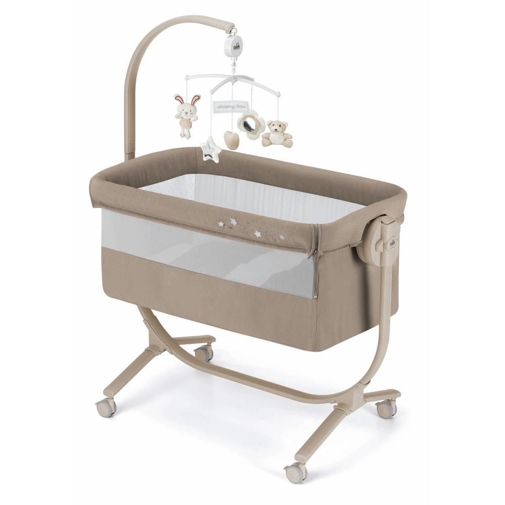 Patut Cullami co-sleeper 2 in 1 cu laterala culisanta si inaltime reglabila Bej