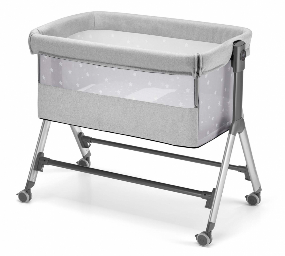 Patut Cullami co-sleeper 2 in 1 cu laterala culisanta reglabil in 8 pozitii pe inaltime Gri