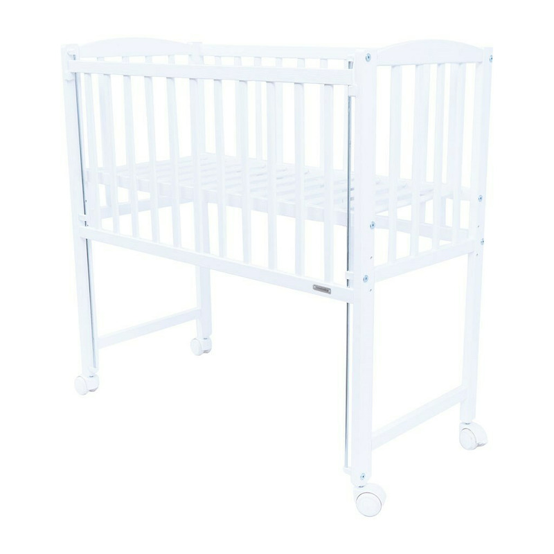 Patut din lemn New Baby cu laterala culisanta 90x40 cm Mateo White