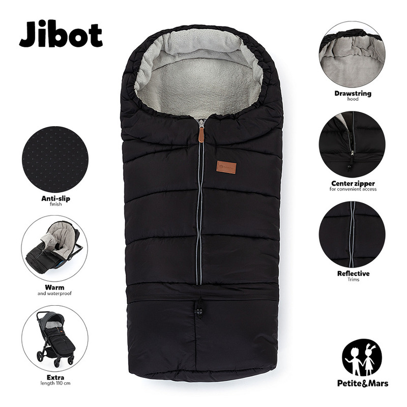 Sac de iarna extensibil PetiteMars Jibot 100x48 cm impermeabil 3 in 1 bej - 1