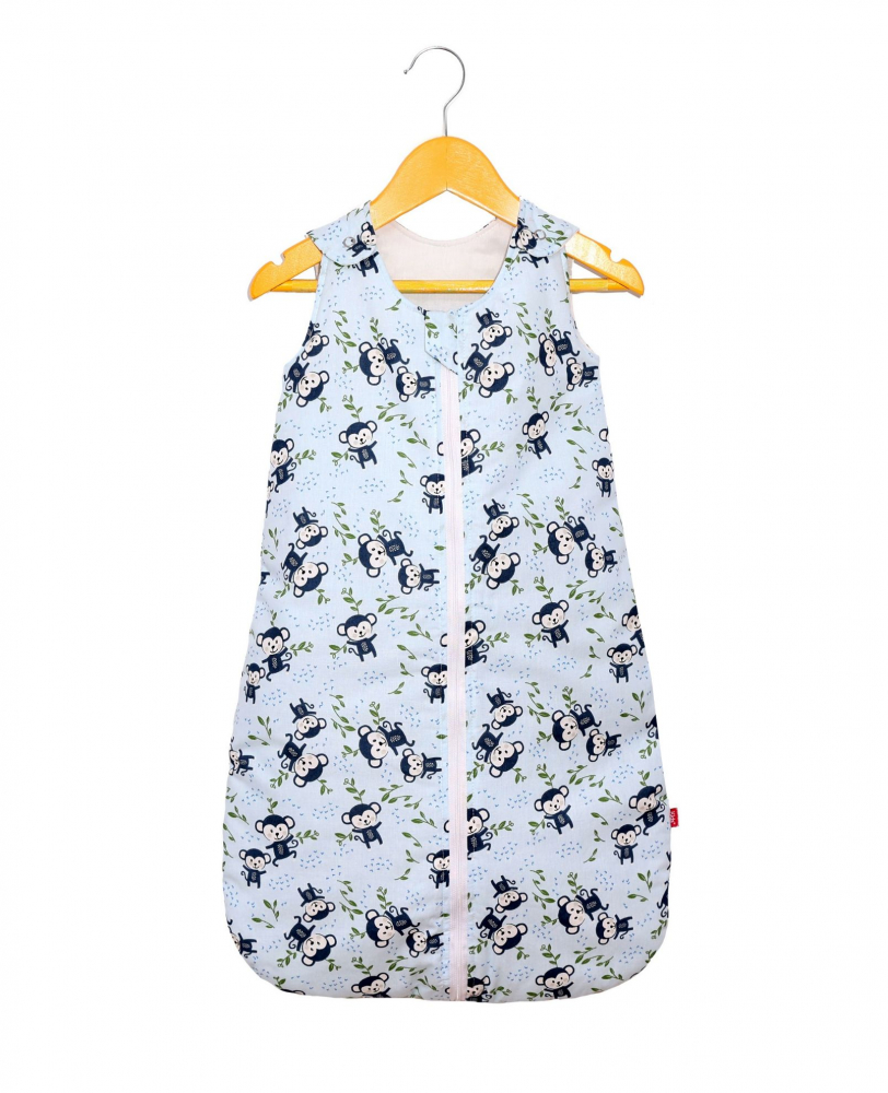 Sac de dormit copii 1.5 tog Happy Monkey din bumbac 70 cm