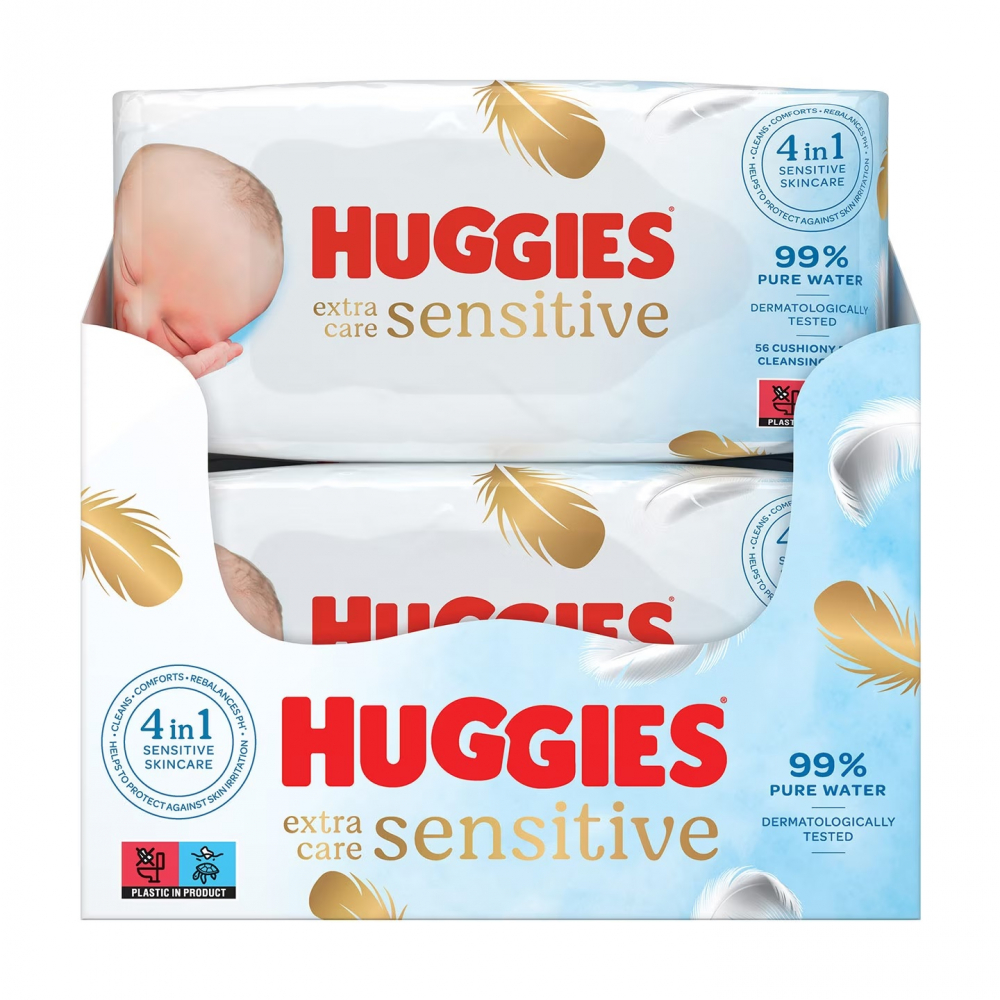 Servetele umede Huggies Extra Care Sensitive 8 pachete x 56 448 buc - 4