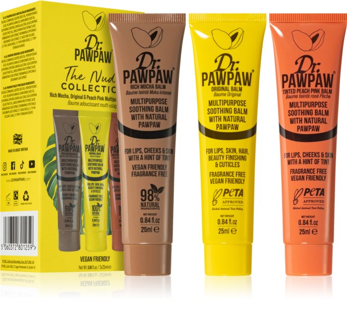 Set 3 balsamuri buze Nude Collection Dr.PawPaw