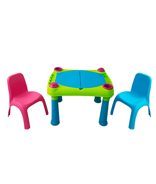 Set masuta cu 2 scaunele cu spatar multicolor - 3