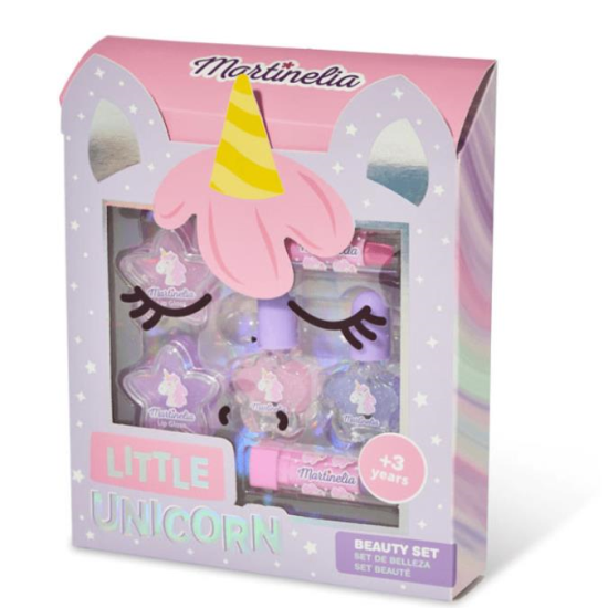Set produse cosmetice pentru copii Little Unicorn Face Box Martinelia