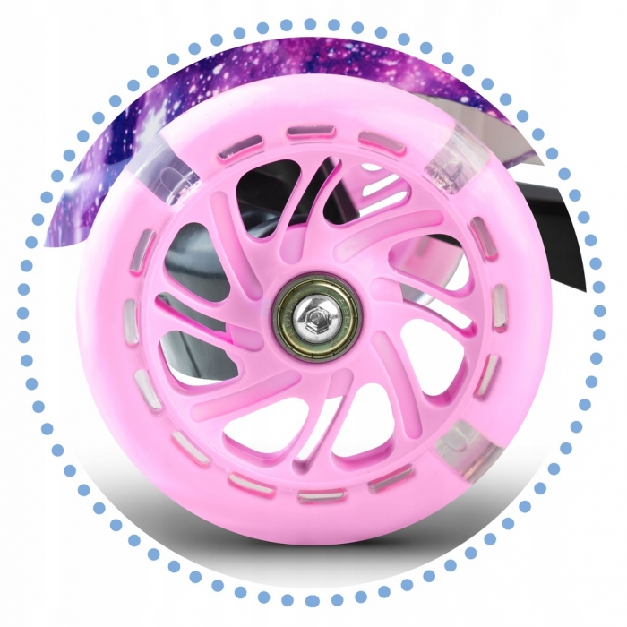 Trotineta Ricokids cu roti LED Piko Violet Roz - 3