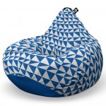 Fotoliu Puf Bean Bag tip Para XL Geometric Sea Blue
