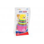 Joc educativ tip piramida Joy Cups Multicolor 9 elemente
