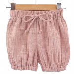 Pantaloni scurti bufanti de vara Too pentru copii din muselina Candy Pink 6-12 luni