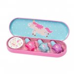 Set 3 lacuri de unghii si stickere in cutie metalica Martinelia Little Unicorn
