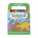 Set carte de colorat si creioane colorate portabil Dinoland
