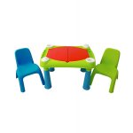 Set masuta cu 2 scaunele cu spatar multicolor